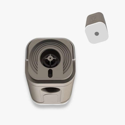 Outdoor camping air pump with convenient USB recharge and a built-in light for nighttime visibility.