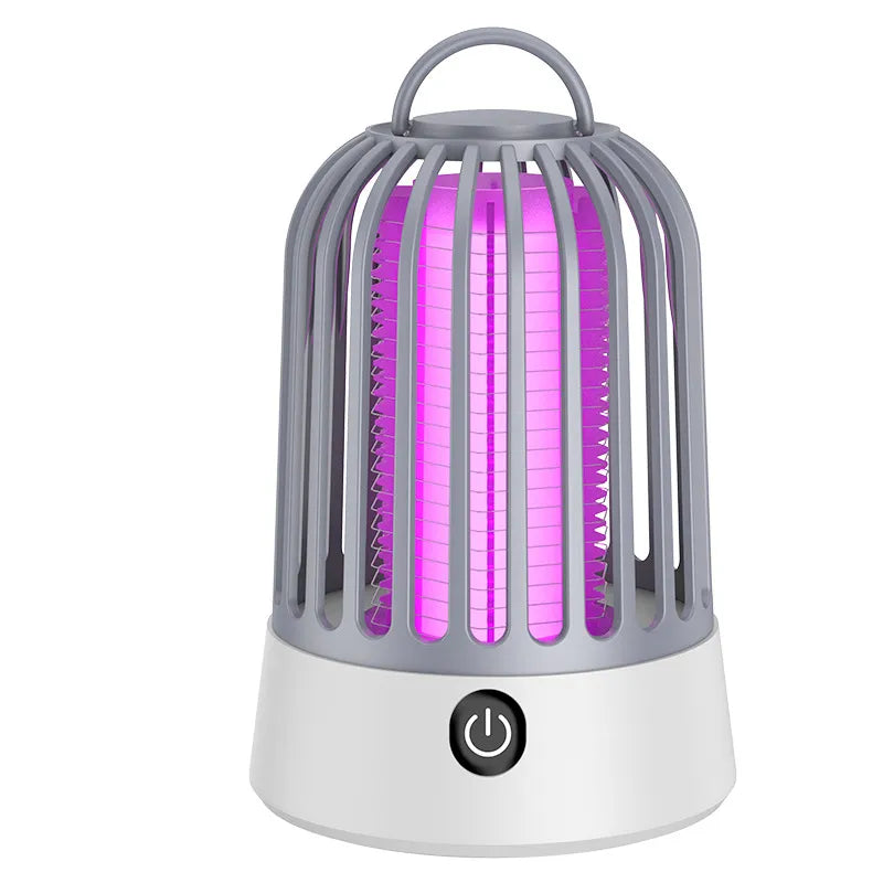 Mosquito killer lamp on a bedside table, providing silent pest control and a soft night light.