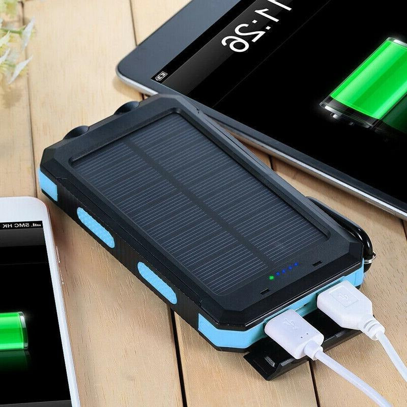 Rugged waterproof solar power bank, essential for camping, hiking, and outdoor adventures.