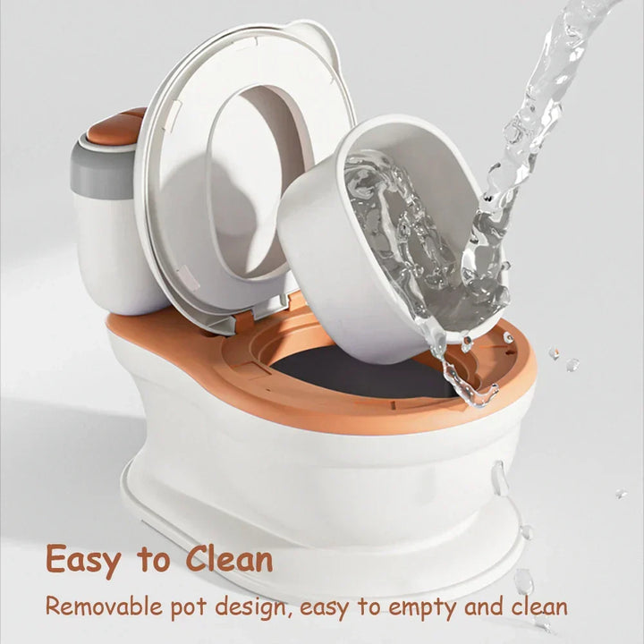 Green PottyPal fun potty training seat with built-in music for engaging toddler toilet time.