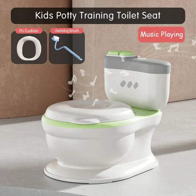 PottyPal toddler toilet with integrated wipe storage, perfect for hygienic and efficient potty training.