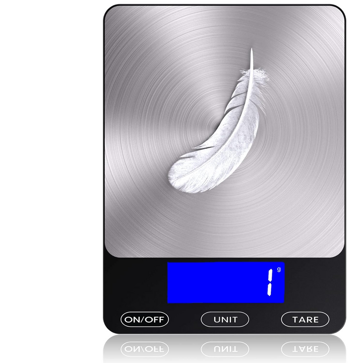 Precision digital kitchen scale for accurate baking and cooking measurements.