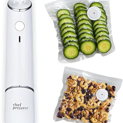 Premium compact food vacuum sealer device for extended freshness, perfect for small kitchens & food preservation.