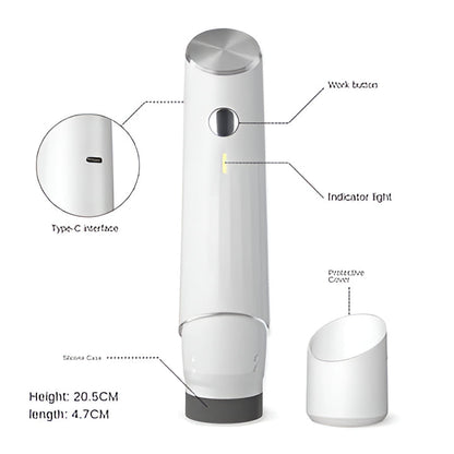Compact rechargeable food vacuum sealer with reusable bags, ideal for fresh food storage & meal prep solutions.