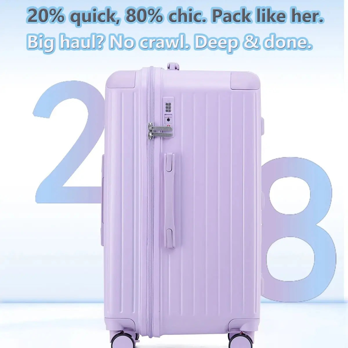 Durable hardshell travel suitcase, Milano Voyager, built for robust and secure modern travel.