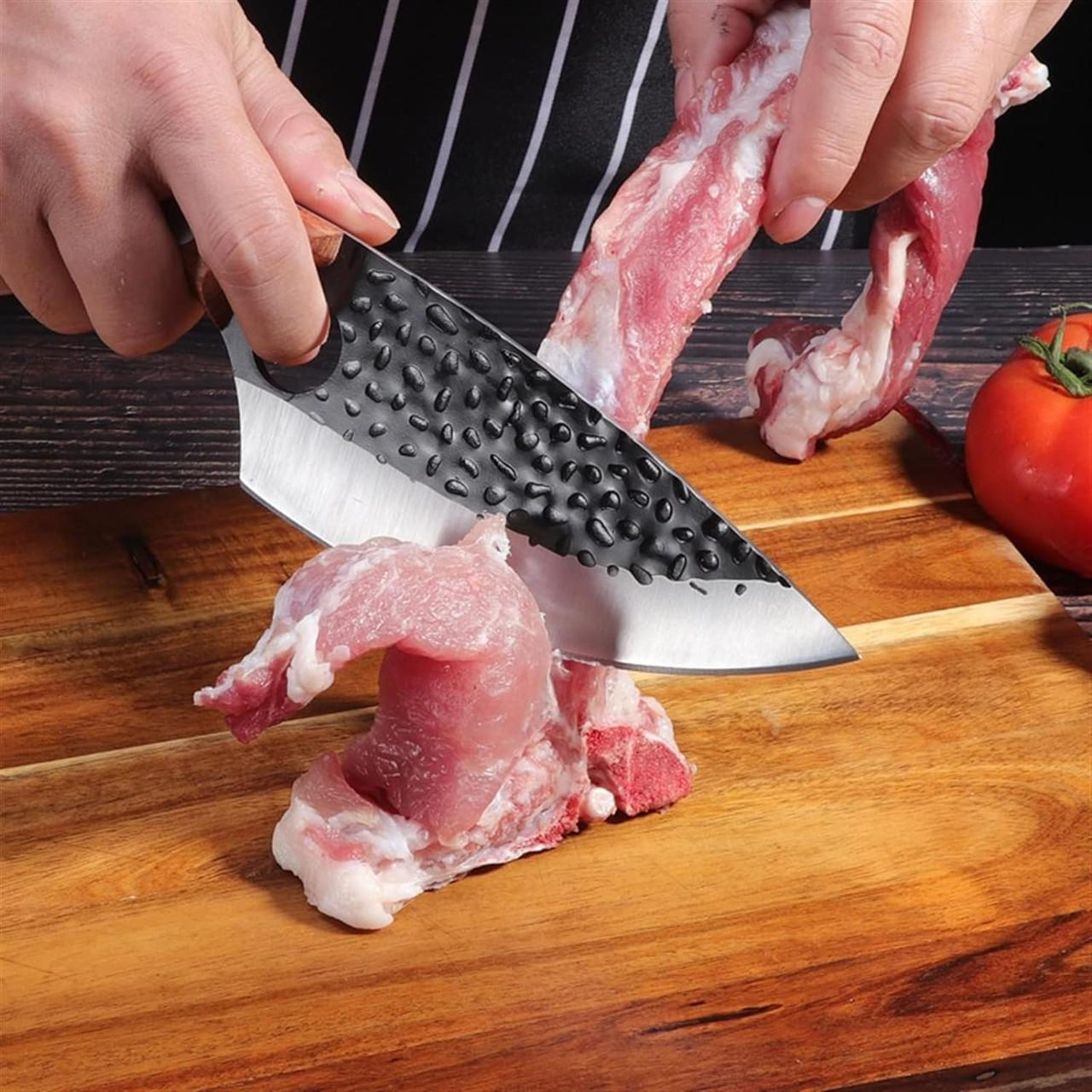 Sharp Japanese chef knife with ergonomic handle, perfect for precise food prep. A premium gift idea for cooks.