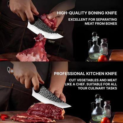Close-up of premium Japanese kitchen knife's sharp blade, ready for professional and home cooking tasks.