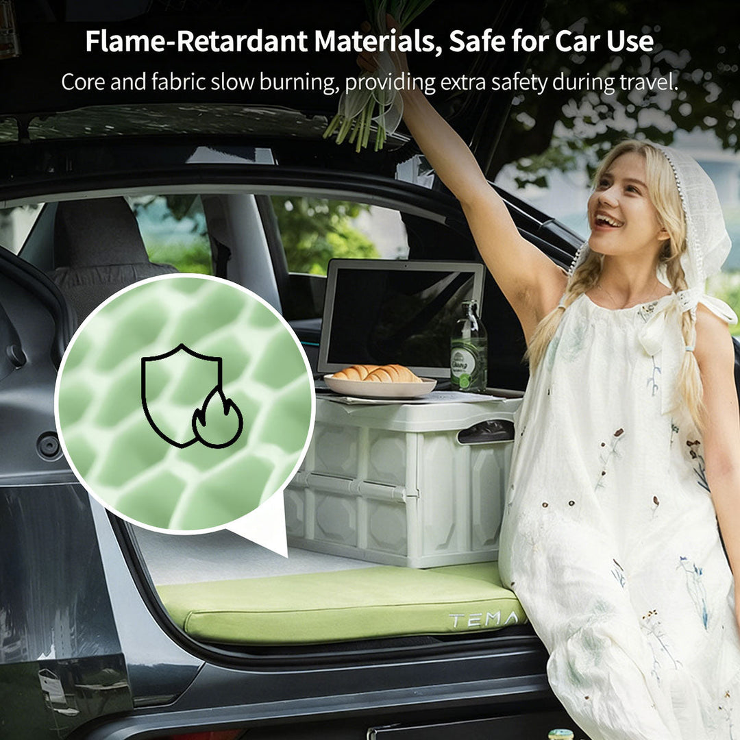 Comfortable memory foam car mattress for Tesla Model Y, essential car camping accessory