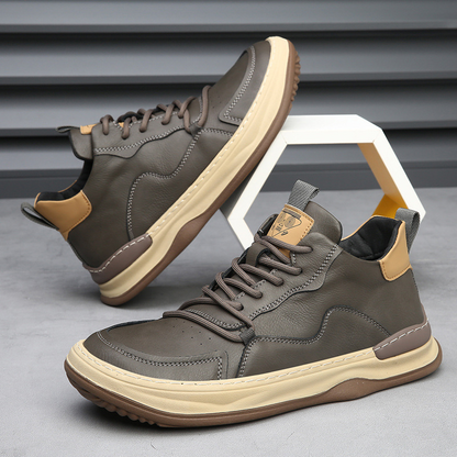 Comfortable men's walking shoes, sleek design for casual and active wear.
