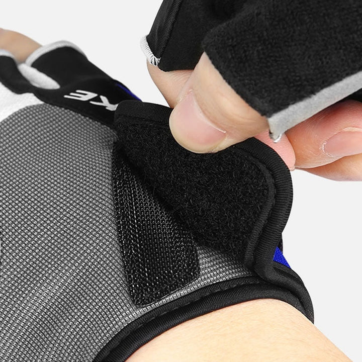 Breathable unisex cycling gloves with padded palms and anti-slip grip for mountain & road biking.