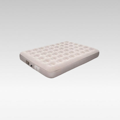 Premium plush inflatable air mattress with built-in pump, queen size for camping comfort