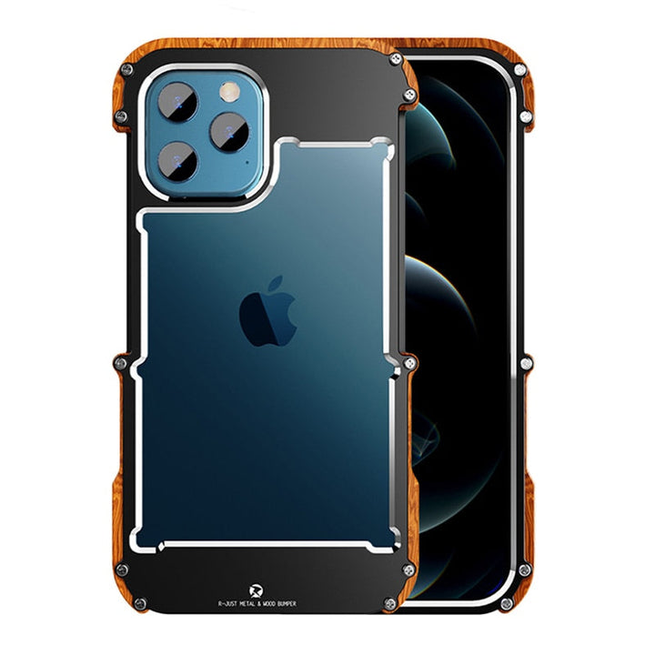 Natural wooden iPhone case. Real wood finish offers elegant, eco-friendly phone protection and a unique tech accessory.