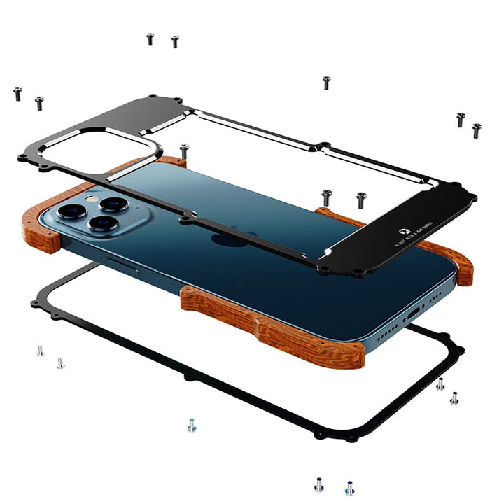 Elegant slim wooden iPhone case. Natural wood grain design adds sophisticated style & durable protection to your smartphone.
