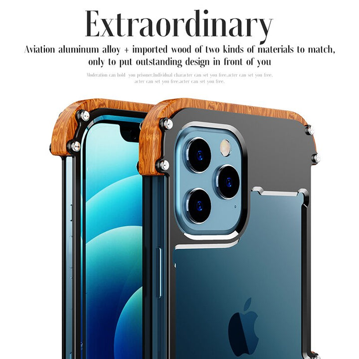 Stylish wooden iPhone case. A premium tech accessory offering natural wood elegance, slim profile, and durable phone protection.