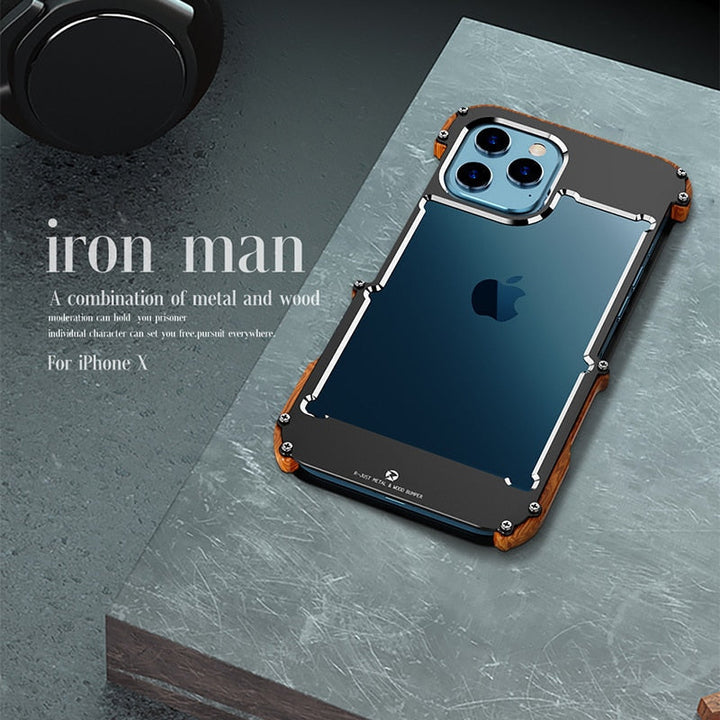 Smooth wooden iPhone case featuring a natural wood texture. Provides elegant, durable, shockproof protection for your phone.