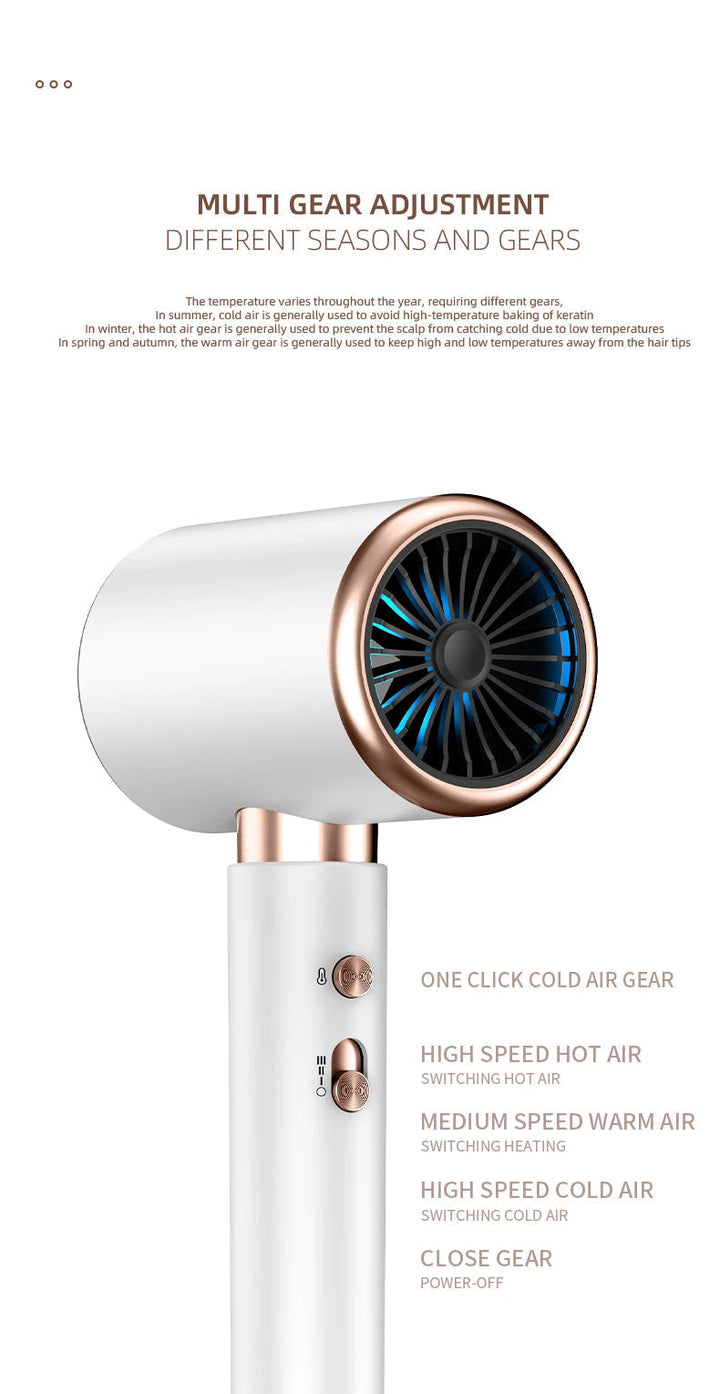 Advanced 2400W hair dryer for fast, frizz-free drying and professional styling.