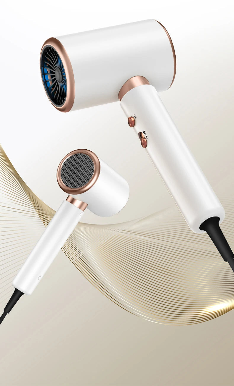 Professional 2400W hair dryer with negative ion tech for frizz control and shine.
