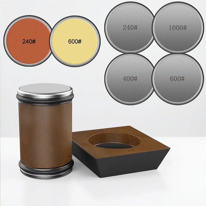 Versatile adjustable diamond sharpener, a professional kitchen tool for cutlery care.