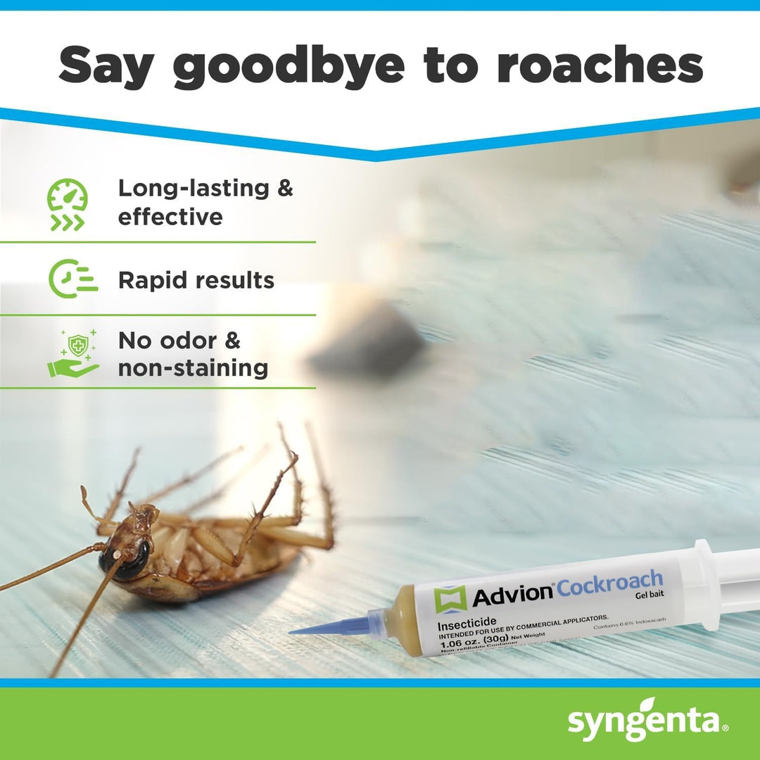 Professional cockroach control gel bait syringe, targeted insecticide for home pest elimination and protection.