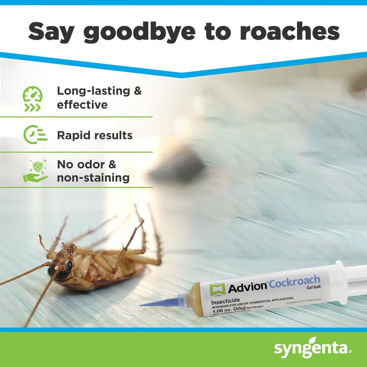 Professional cockroach control gel bait syringe, targeted insecticide for home pest elimination and protection.