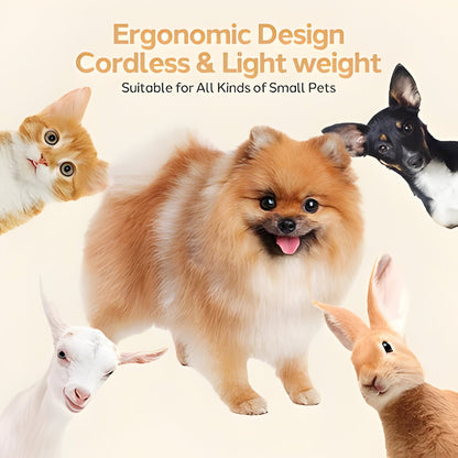 Full dog grooming kit: quiet pet clippers, combs, brush, oil & charger for complete home care.