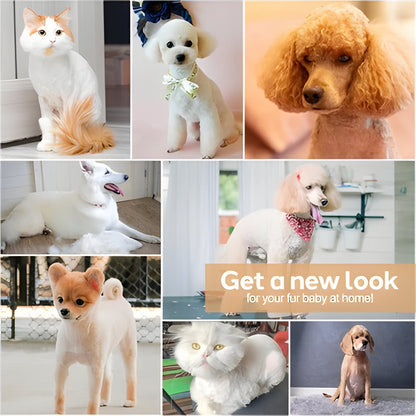 Ergonomic, quiet cordless dog trimmer for easy and comfortable animal grooming sessions at home.