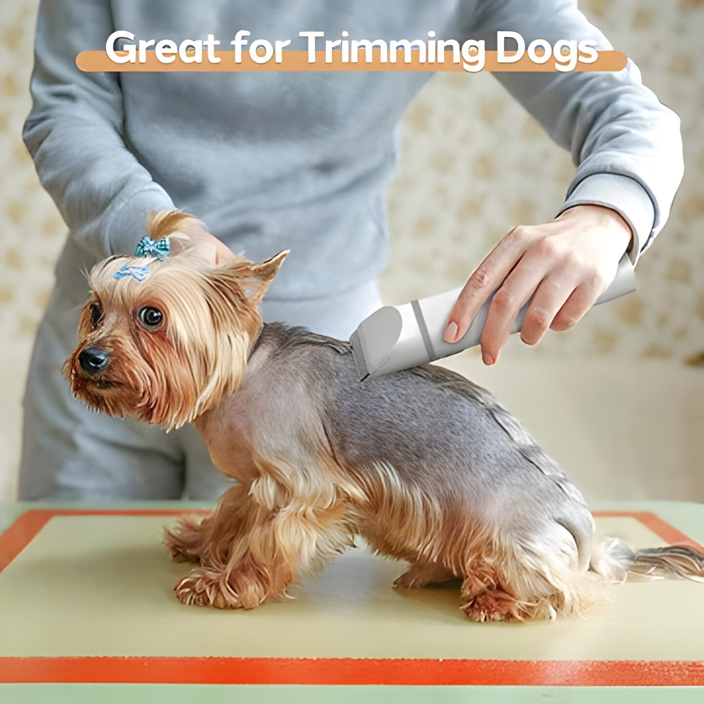 Ultra-quiet dog grooming clippers, perfect for sensitive pets. Cordless & rechargeable for stress-free grooming.