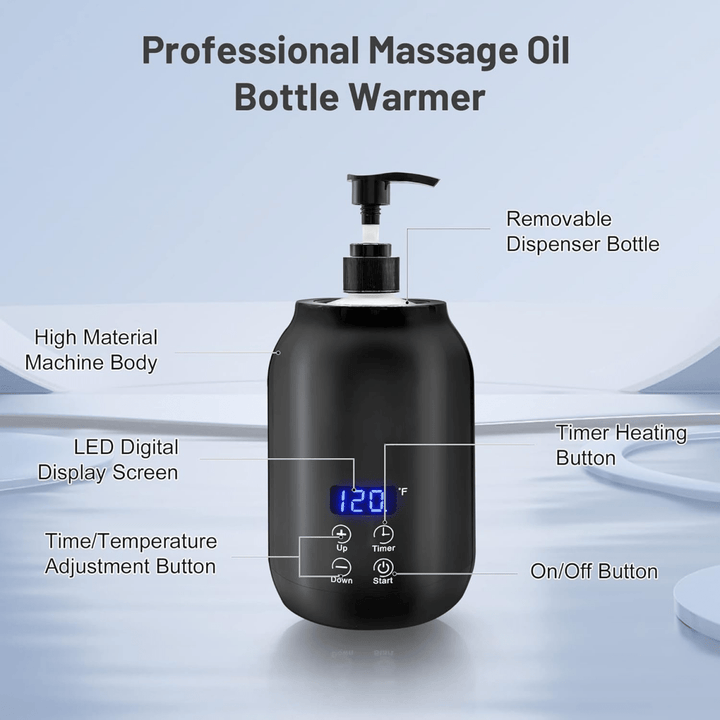 High-quality electric massage oil warmer, designed for estheticians & spas to deliver comfortable warm oil treatments.