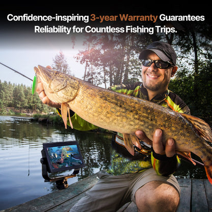 Professional fish finder package with 4K camera, cables, and charging accessories