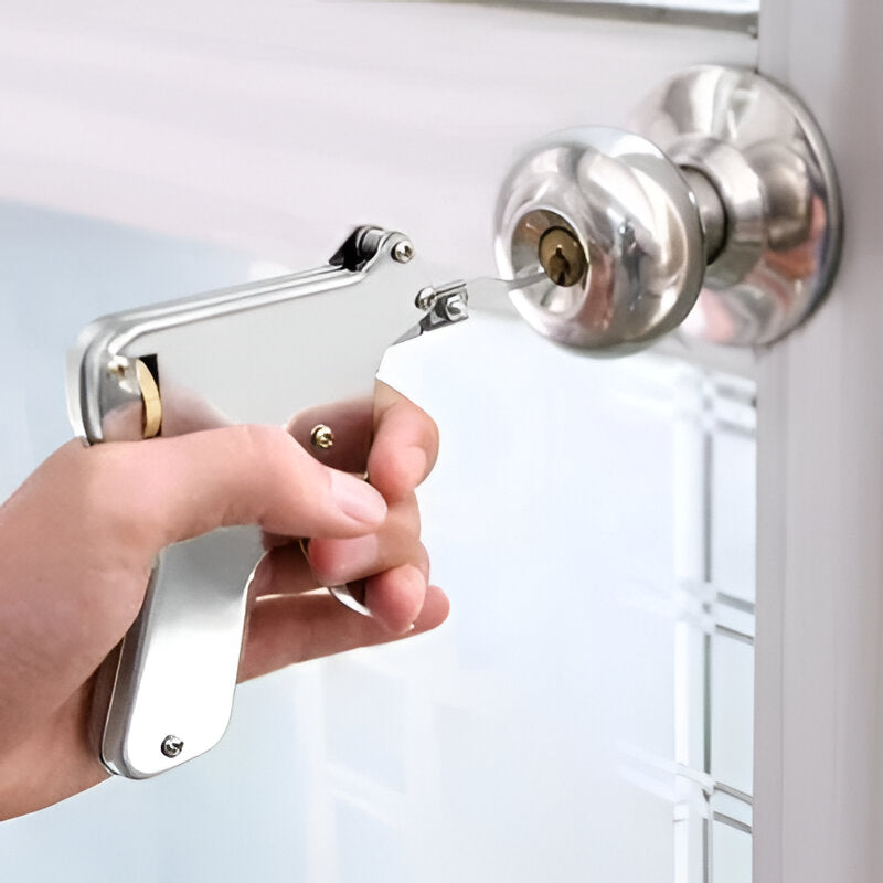 Professional lockpicking tool set for emergency home, car, and security bypass access. Complete locksmith entry kit.
