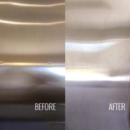 Powerful stainless steel rust cleaner & corrosion protection paste for restoring metal surfaces.