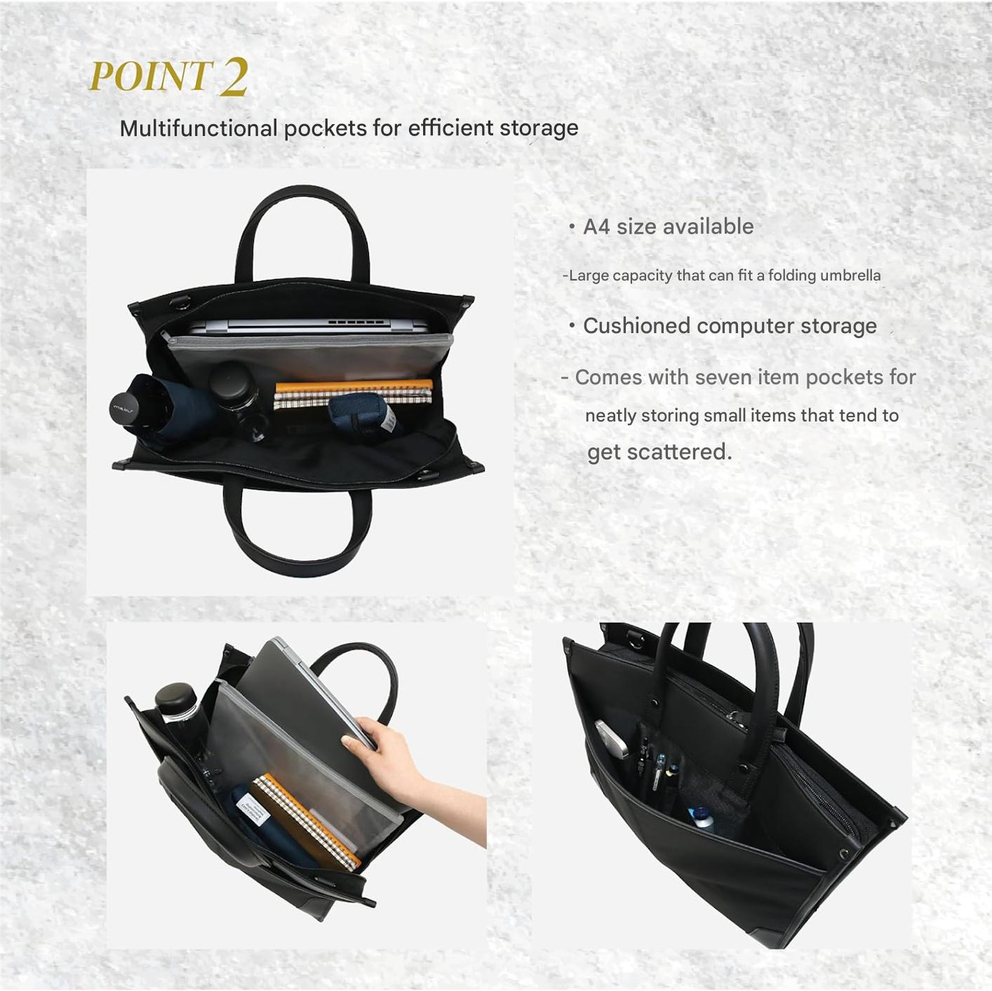 Sleek faux leather professional business briefcase, perfect for a modern unisex work or travel laptop bag.