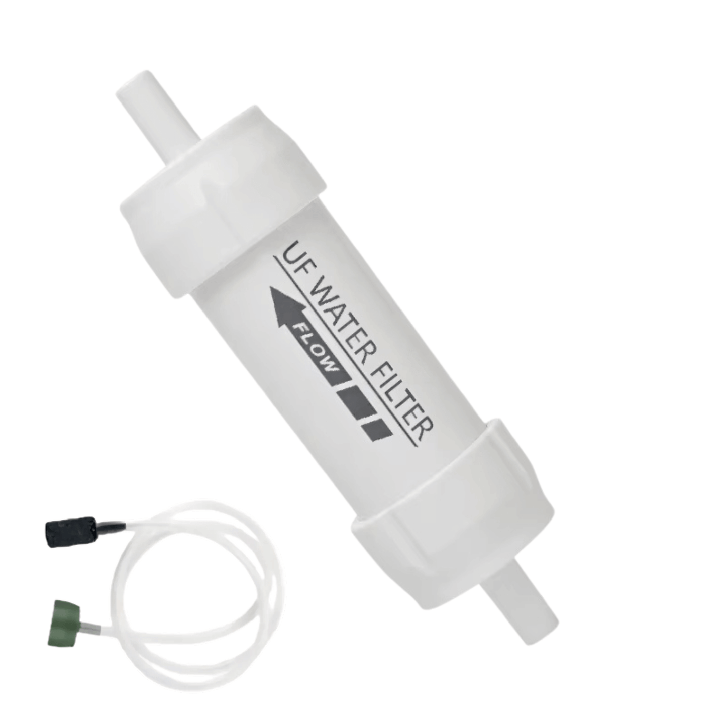 Close-up of PureStream Mini water filter, highlighting its advanced purification technology.