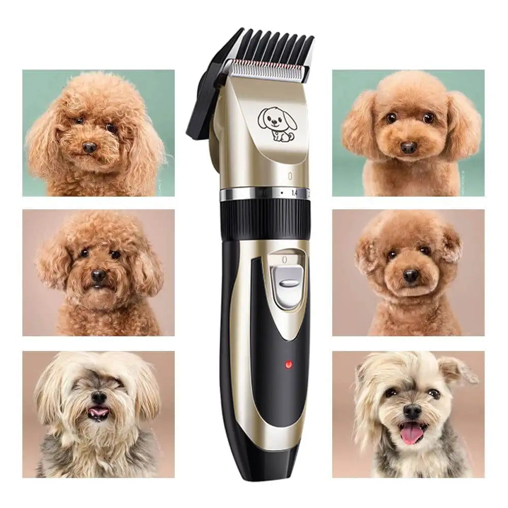 Quiet pet dog trimmer for sensitive pups. Cordless, low noise clippers for gentle home grooming & fur care.