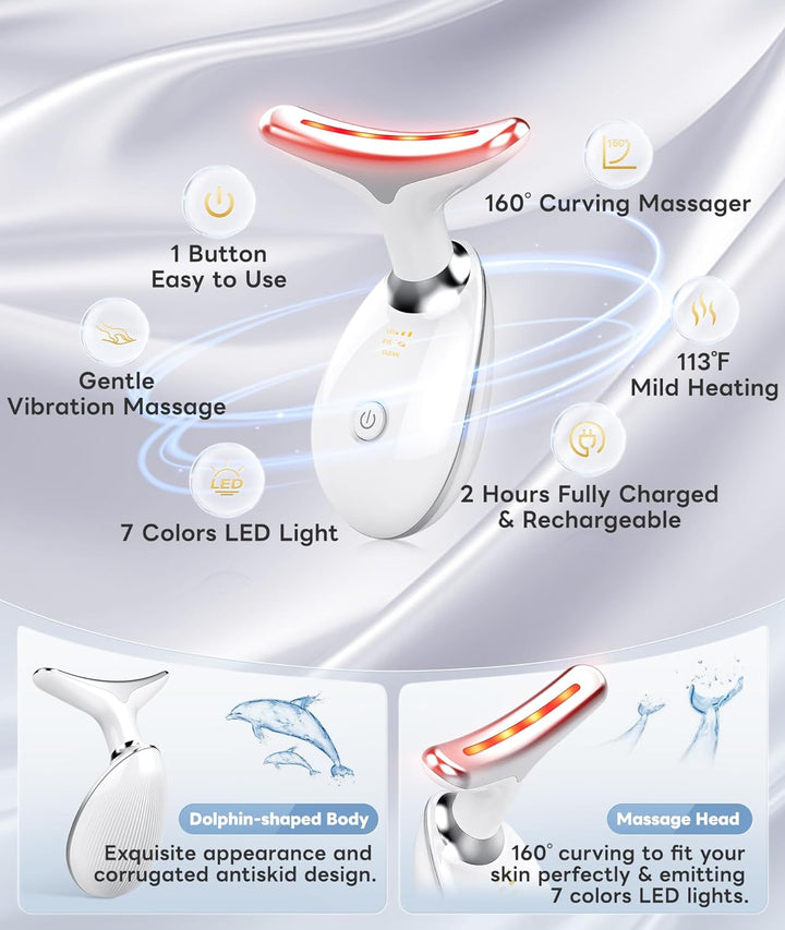 Effective Unisex 7-Color LED facial massager, a versatile beauty device for skin rejuvenation and anti-aging for all.