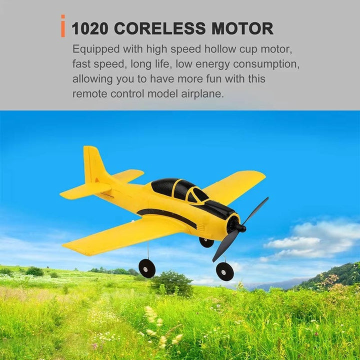 Durable EPP foam RC fixed wing airplane with 6-axis gyro. Perfect for beginner outdoor remote control flights.
