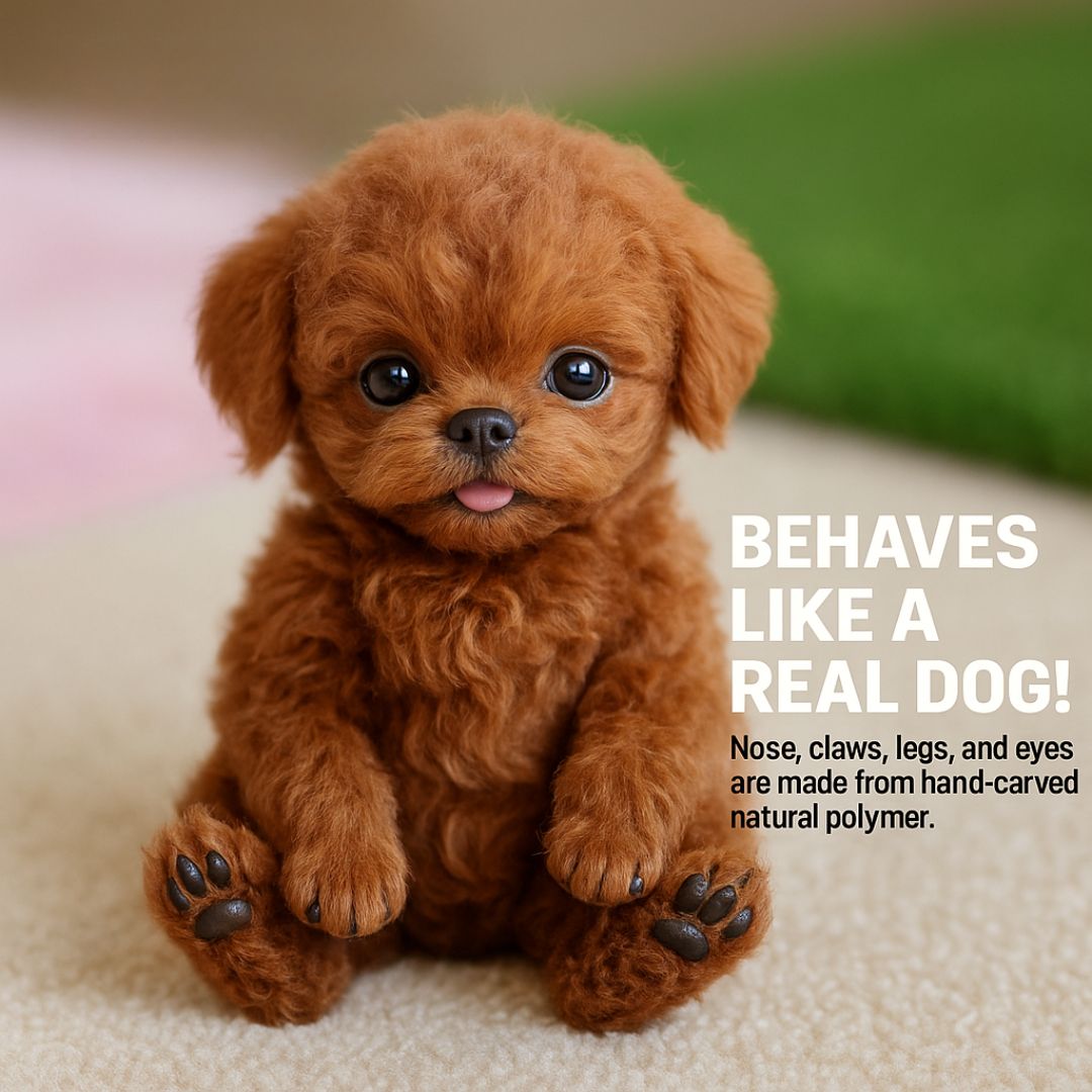 Soft interactive robotic dog, a walking pet toy for kids, provides realistic puppy play & companionship.