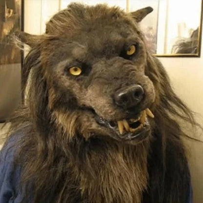 Realistic scary wolf mask for Halloween costume party. Perfect for werewolf cosplay & masquerade events.