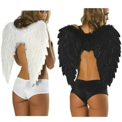 Pretty pink angel wings costume, perfect for fantasy dress-up, cosplay events, or fun Halloween parties.
