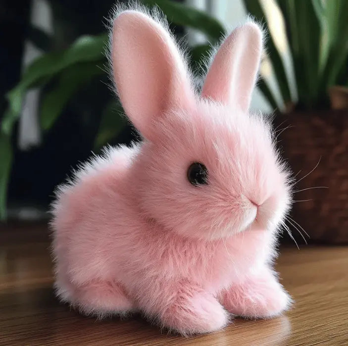 Interactive white rabbit plush with realistic movement and incredibly soft fur; a charming animal companion for children.