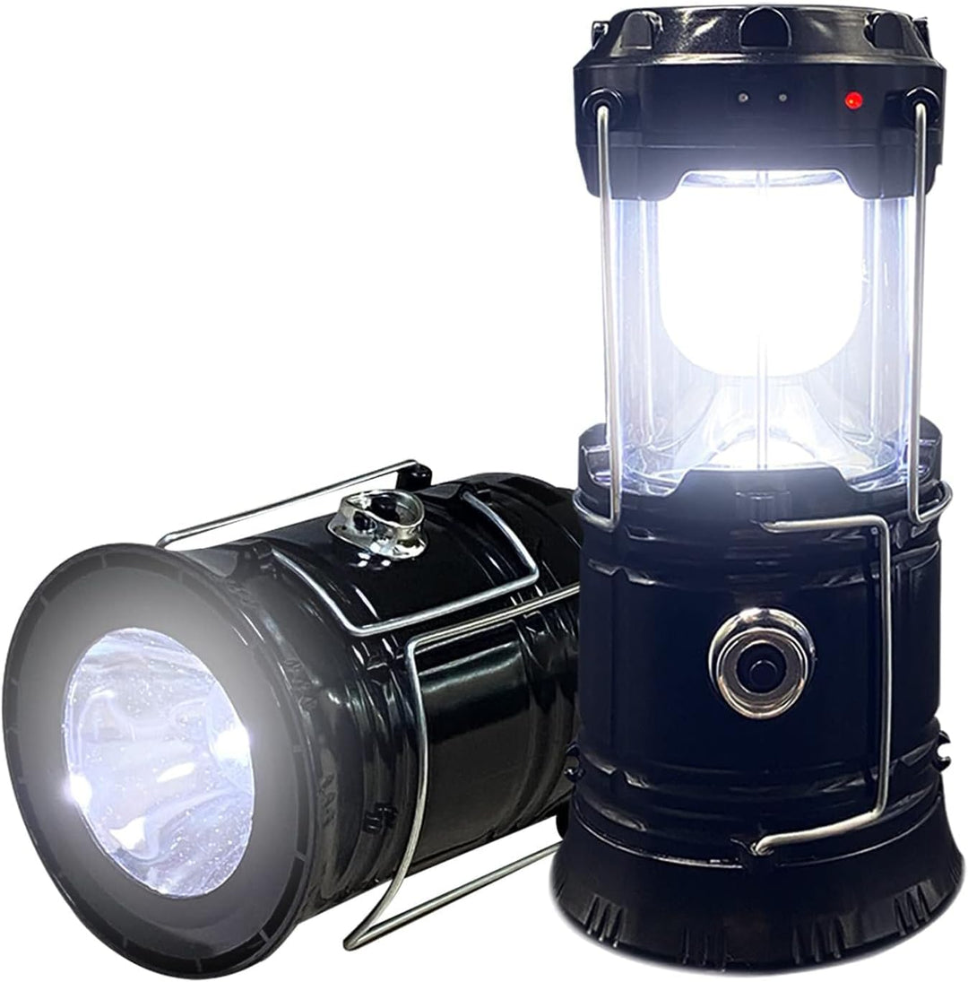 Rechargeable collapsible LED camping lantern, bright for outdoor adventures