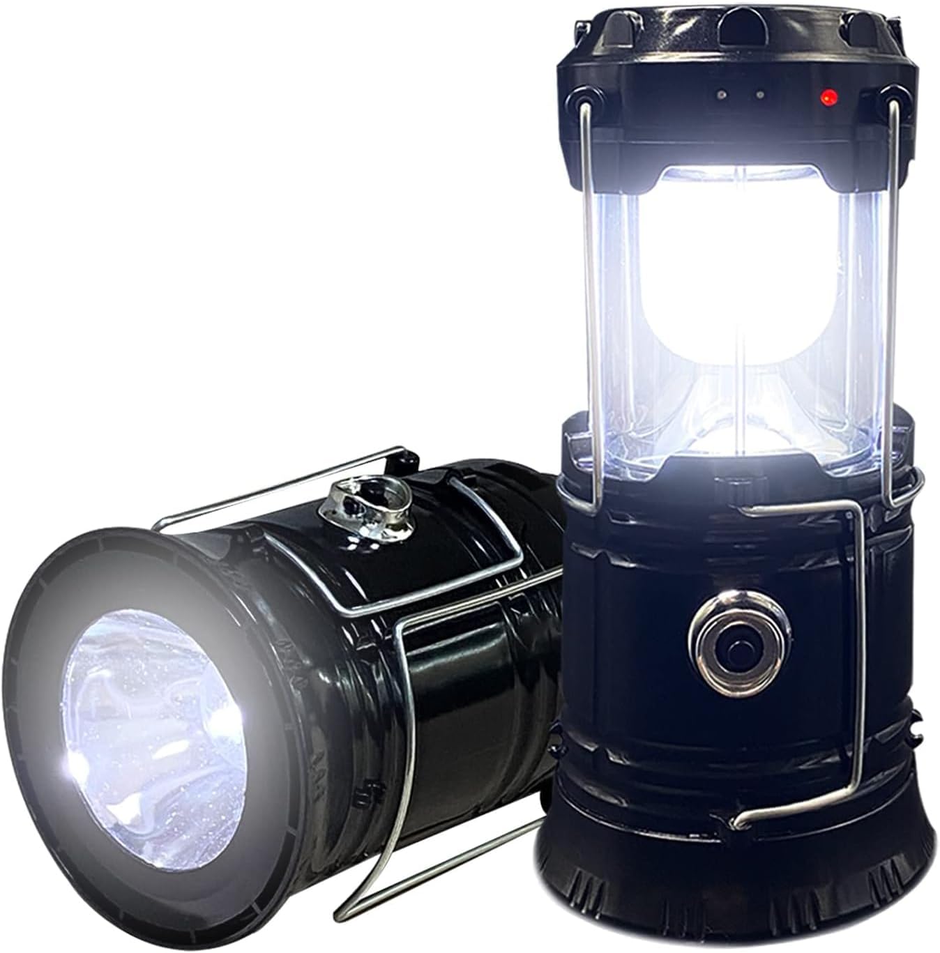 Rechargeable collapsible LED camping lantern, bright for outdoor adventures