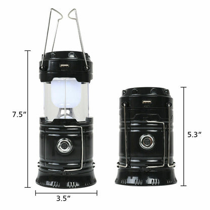 Survival LED lantern, rechargeable and collapsible, essential for emergencies