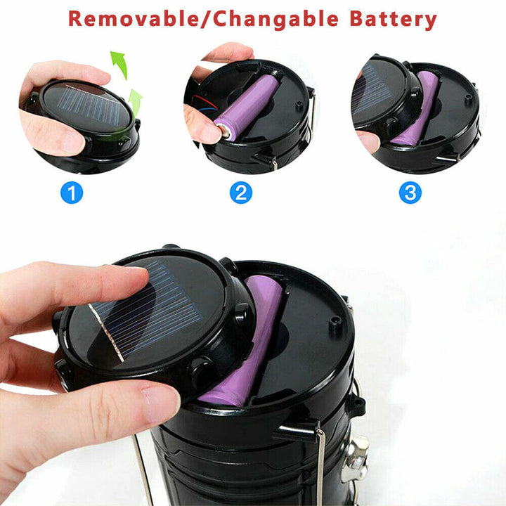 Outdoor LED lantern, collapsible for portability, great for camping
