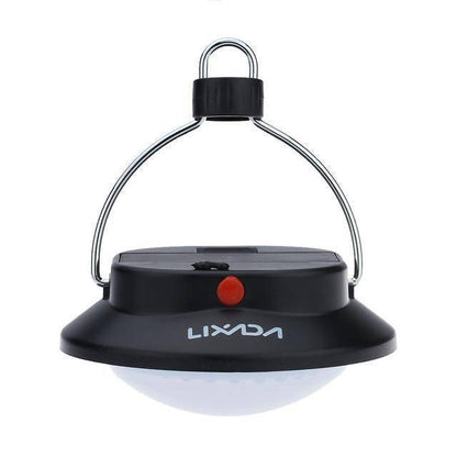 Portable LED camping lantern, rechargeable, with frosted lampshade for soft, even light distribution