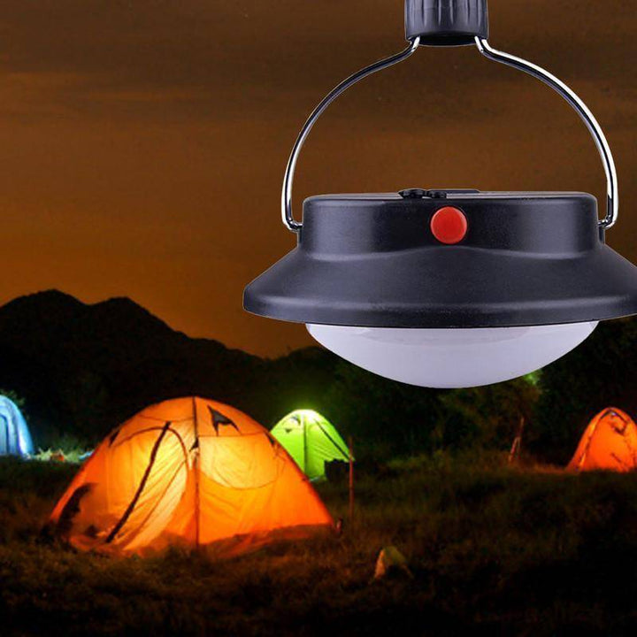 Survival gear: Rechargeable LED camping lantern with hanging hook and soft lampshade