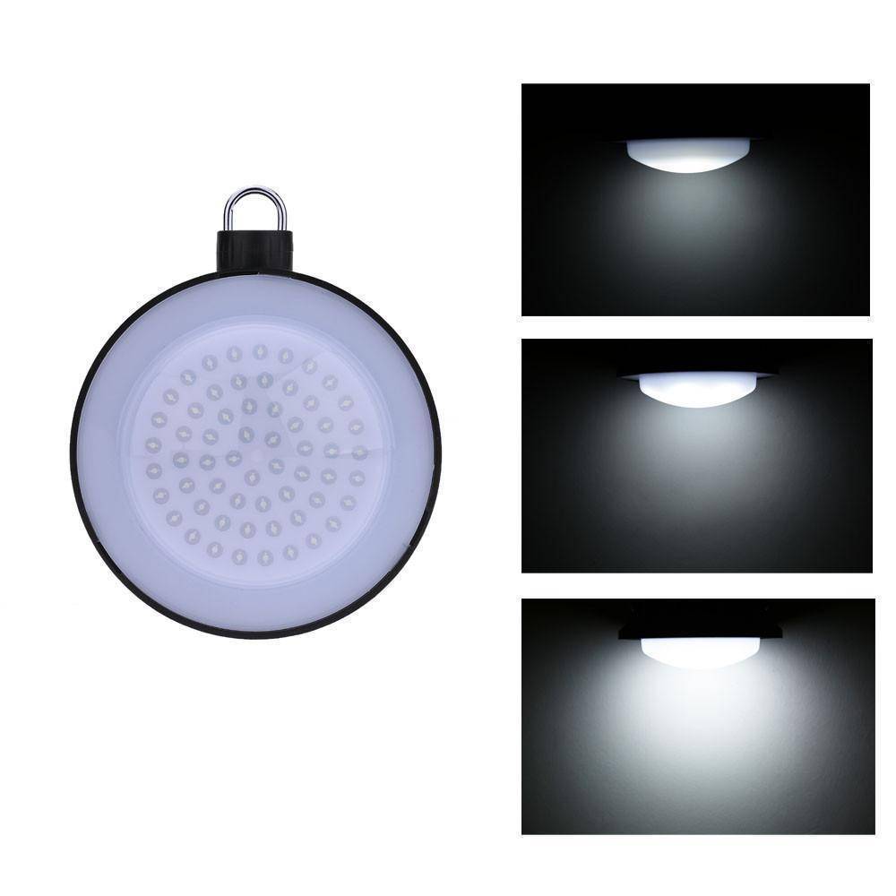 Portable rechargeable LED camping lantern, featuring a sturdy lampshade and long battery life
