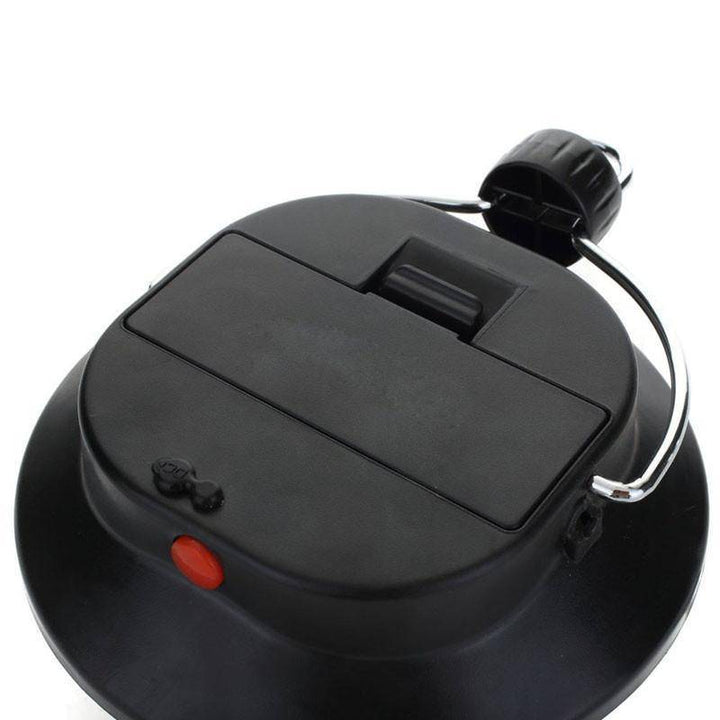 Emergency LED camping lantern, rechargeable, with a unique lampshade design for wide illumination