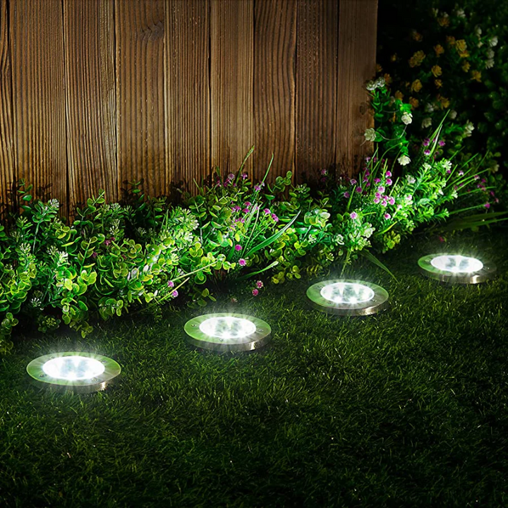 Weatherproof EcoGlow solar pathway lights. Easy-install, rechargeable LED outdoor lighting for gardens, decks & walkways.