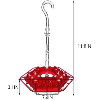 Durable polycarbonate ant-proof hummingbird feeder, a hanging garden attraction for backyard birds.